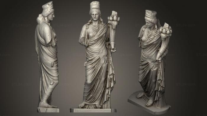 Statues antique and historical (Tyche, STKA_1601) 3D models for cnc